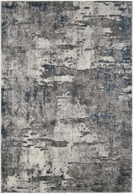 Mayberry Rug Synergy Cream Blue Contemporary Stylish Abstract Area Rug