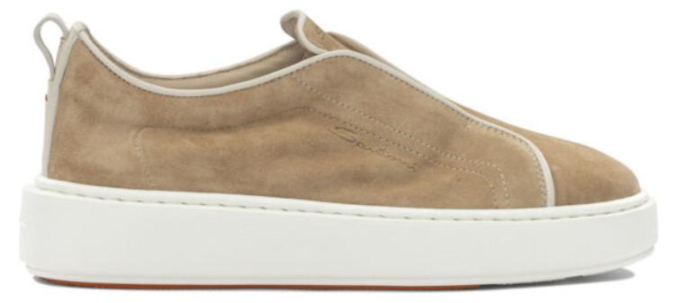 Santoni Damen Sneaker Beige Kalbsleder