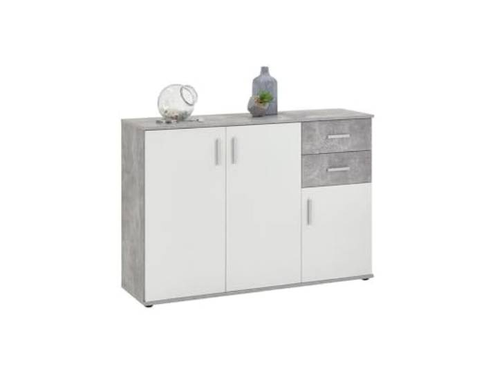 Fores Diseño s.l. Buffet, 120,5 x 35 x 83 H cm, grau, weiß, foliert, 17.1 x 46.6 x 135.4 cm