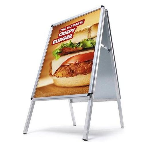 Showdown Kundenstopper ZPA1R32MEVIK A-Board 32mm Foldable A1 Silver (A1) (ZPA1R32MEVIK)