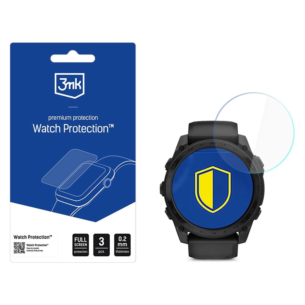 3MK Watch Protection FlexibleGlass Hybrid Glass for Garmin Tactix 8 51mm (Amoled, Solar) (W-3WPrFG-GT851-0)