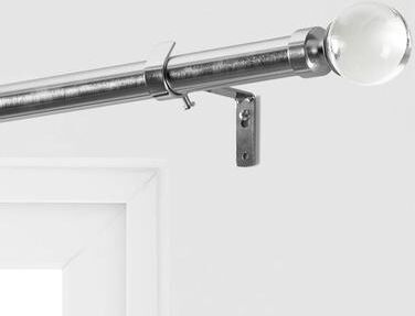 Exclusive Fabrics Glass Sphere Extendable Metal Rod Set, 52 - 144