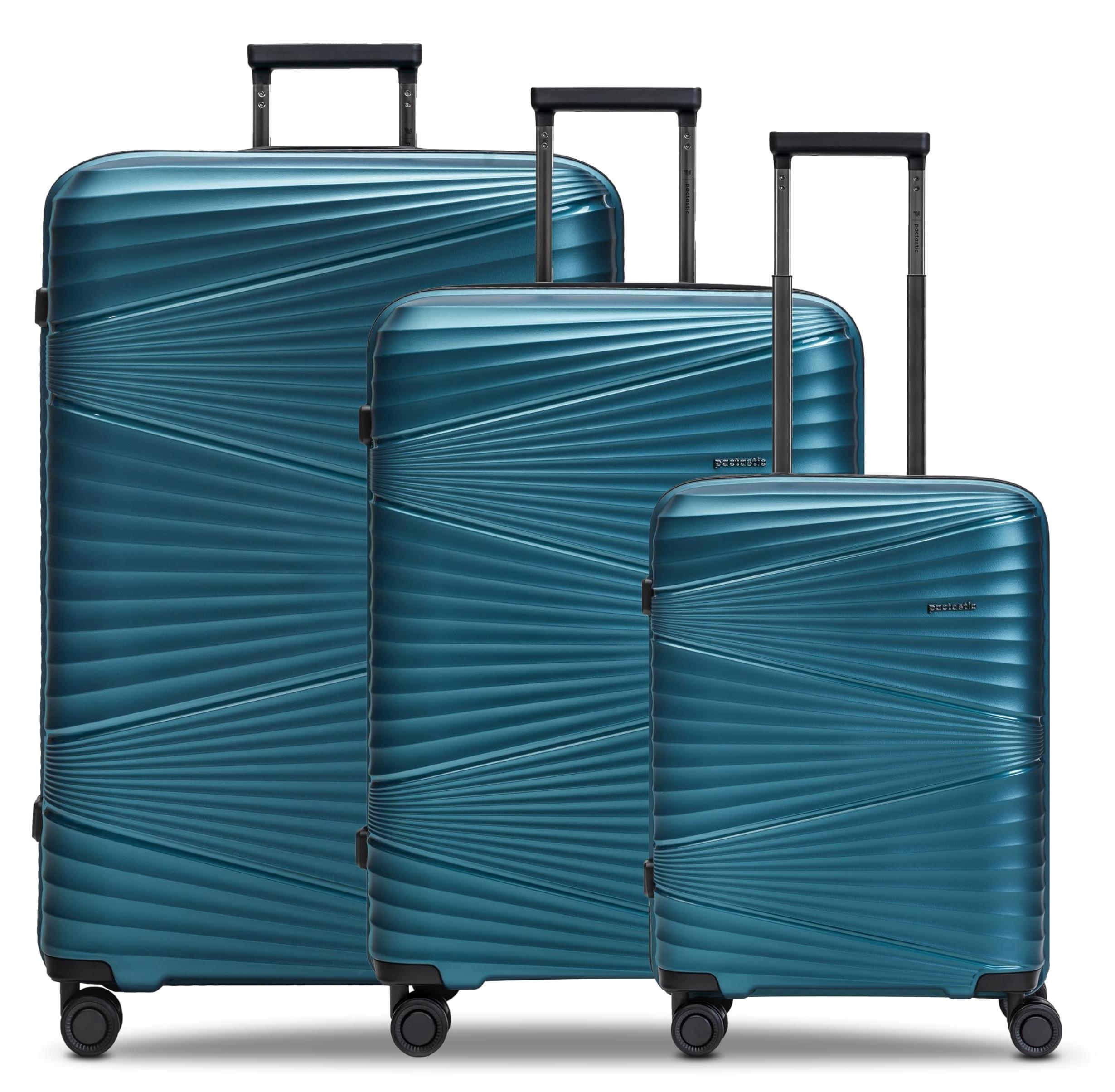 Koffer-Set bestehend aus 3 Teilen mit 4 Rollen und leichtem Design