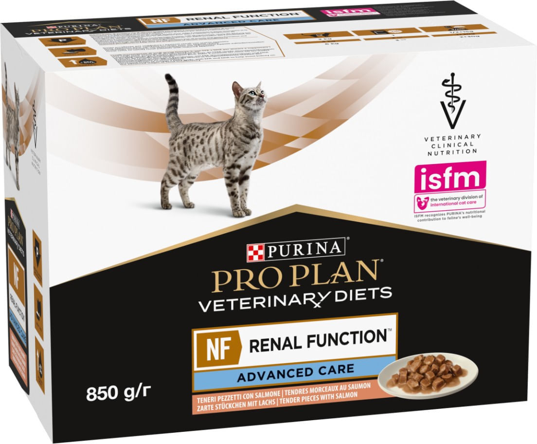 Purina Pro Plan Veterinary Diets Nf Renal Function Advanced Care Gatto Multipack al Salmone 10X85G
