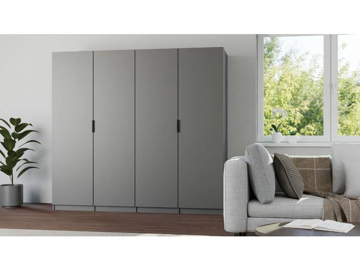 Schlafzimmer Kleiderschrank Premium Dekore Basaltgrau
