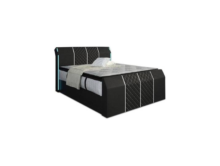 Boxspringbett Paris Schwarz/Weiß 200x220 cm