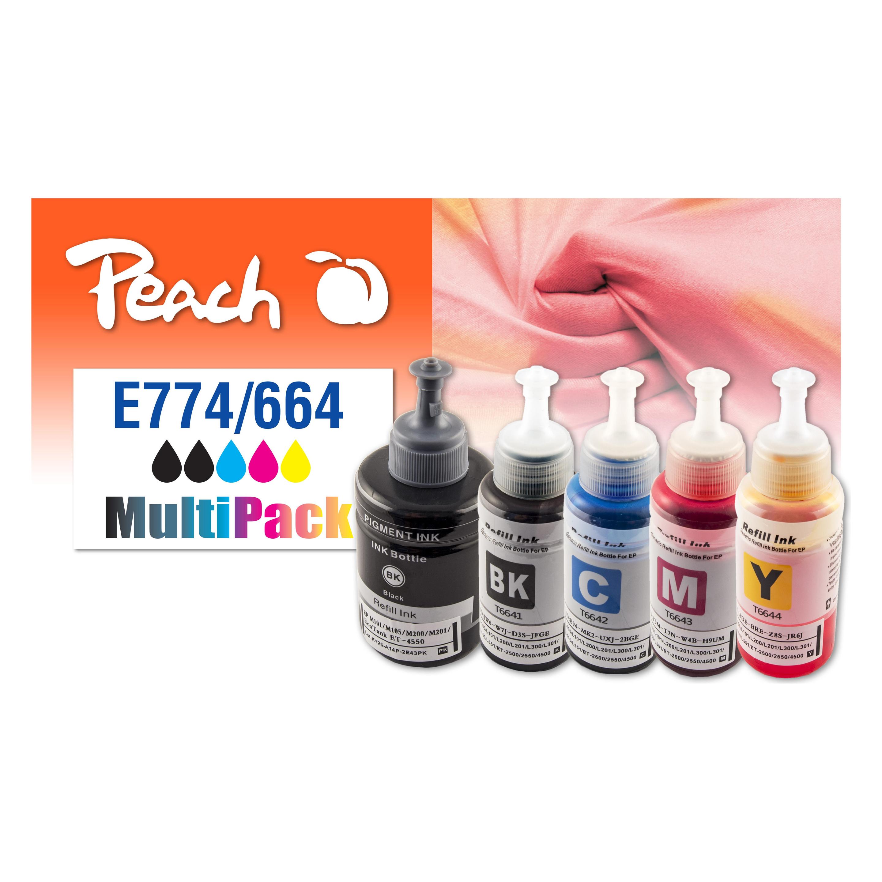 Peach Spar Pack Tintenpatronen ersetzt Epson No. 664, No. 774 (PI200-893)