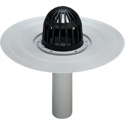 Viega Advantix Balkon-/Terrassenablauf 626990 DN 100, Kunststoff grau, Ablauf senkrecht, mit Kiesfang
