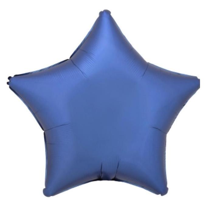 Amscan Folienballon Stern Azur Blau Seidenglanz (5x) (9914097)