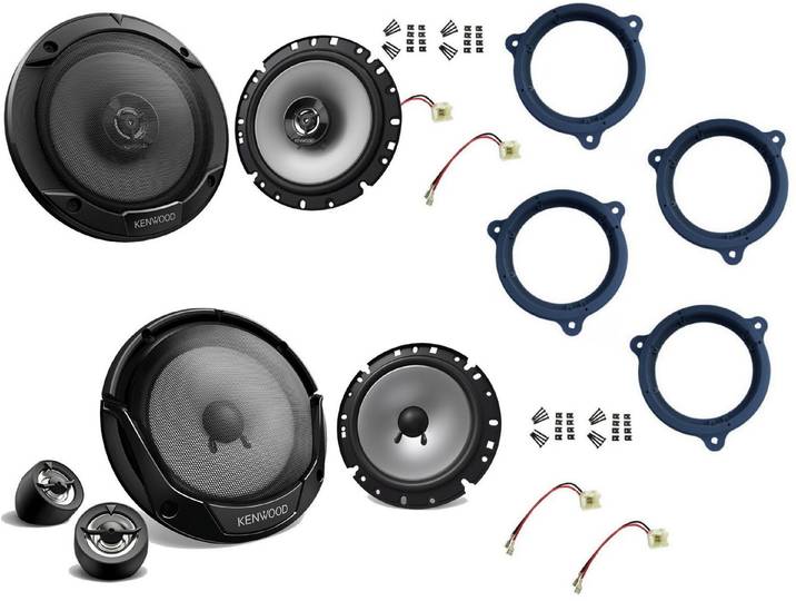 DSX Kenwood Lautsprecher für Renault Megane IV RFB Tür vorne hinten 600 W Auto-Lautsprecher (60 W)