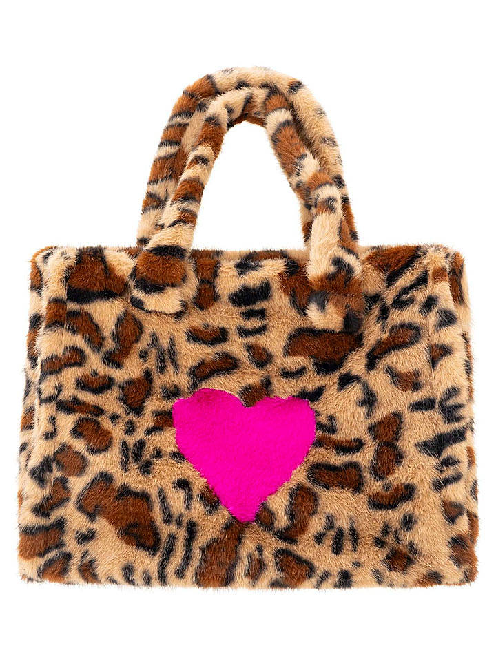 Zwillingsherz Shopper "Leo & Herz" in Beige - (B)50 x (H)35 cm - onesize