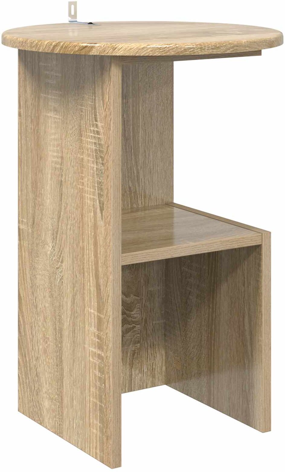 vidaXL Mesa lateral Roble Sonoma Ø 39,5 x 55 cm Madera de Ingeniería Marrón