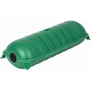 Heitronic Kabelbox Max, aus Kunststoff, für außen, wasserfest, grün 29 x 11 cm