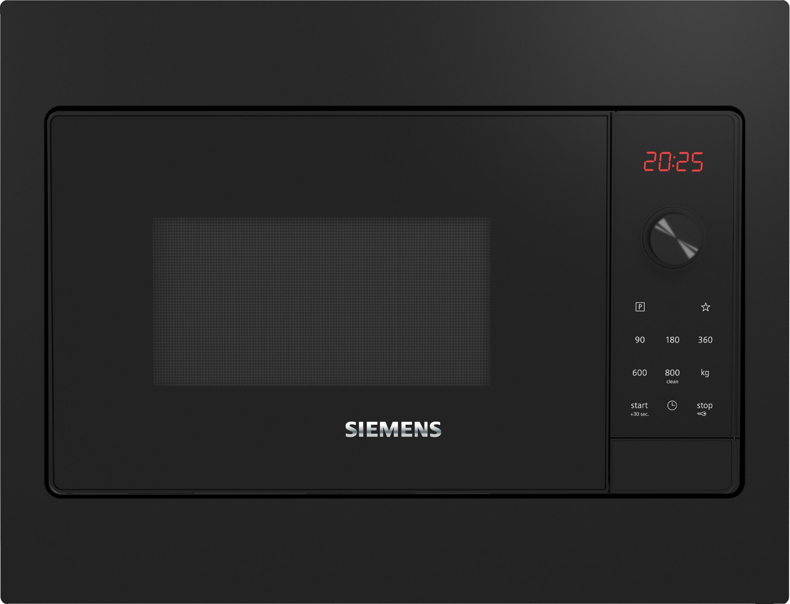 Siemens iQ300 BF523LMB3 Einbau-Mikrowelle 800 W Größe: klein 5 Stufen (Schwarz, Edelstahl)