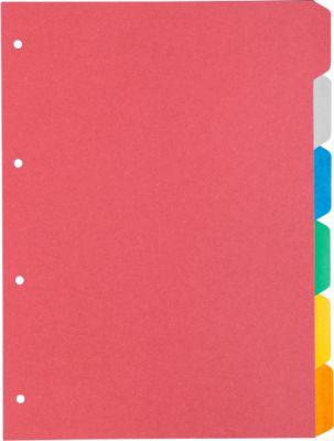 Kartonregister Schäfer Shop Select, 1er Pack, 4-fach Lochung, 160 g/qm Recyclingkarton, 6-teilig