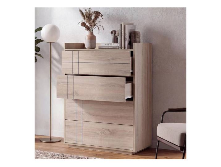MCW Kommode MCW-P44-4, Bodenschonende Filzgleiter für kratzfreien Stand, Stabile Konstruktion