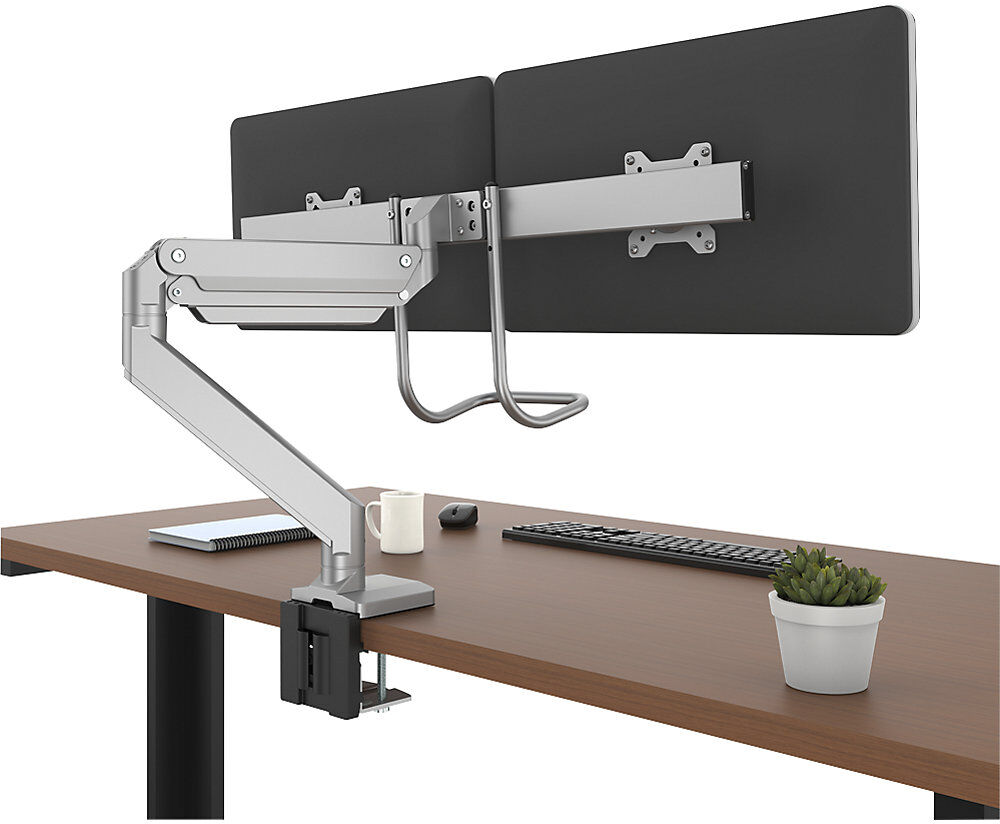 EPPA CROSSBAR-Monitorarm, Schwenkbereich 20°, HxBxT 830 x 160 x 230 mm, silber Fellowes