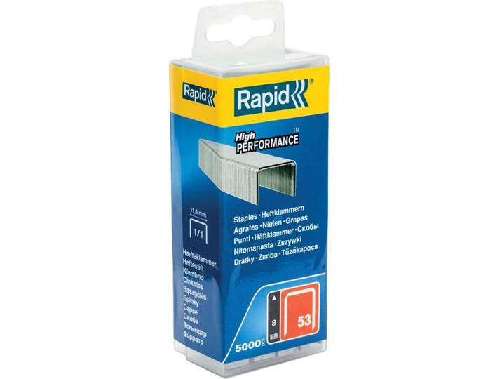 Agrafes en fil fin n°53/8 mm - RAPID - bte 5000 - 40303084