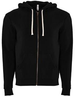Next Level 9602 Apparel Santa Cruz Zip Hoodie in Black size Large   80/20 Cotton/Polyester NL9602