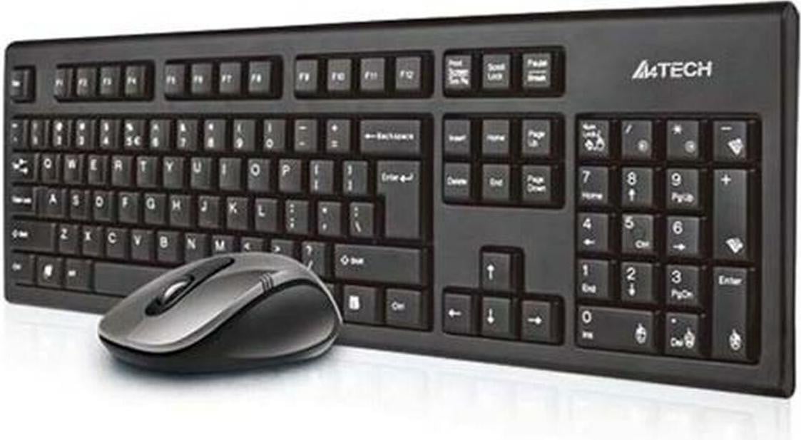 A4Tech 7100N Draadloze Toetsenbord en Muis Set, RF QWERTY, Zwart