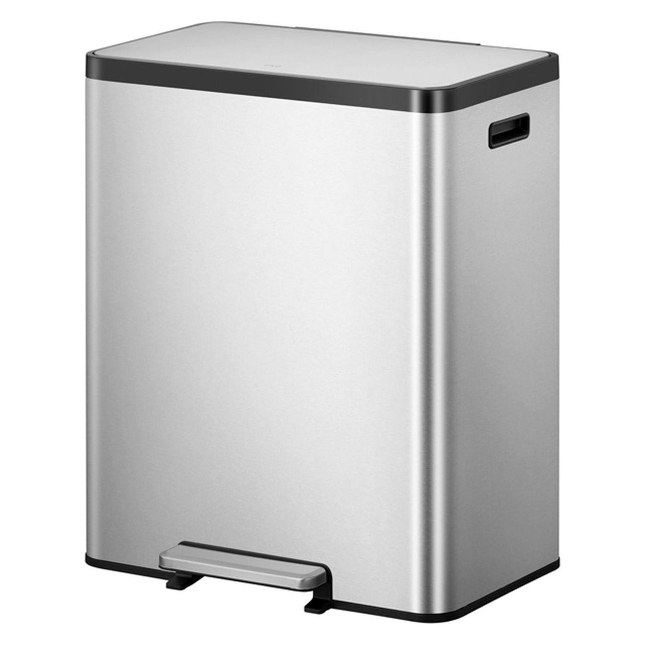 EKO Mülltrennsystem Ecocasa II Recycling 36 plus 24 L aus gebürstetem Edelstahl, fingerabdrucksiche (60 l) (8713631187065)