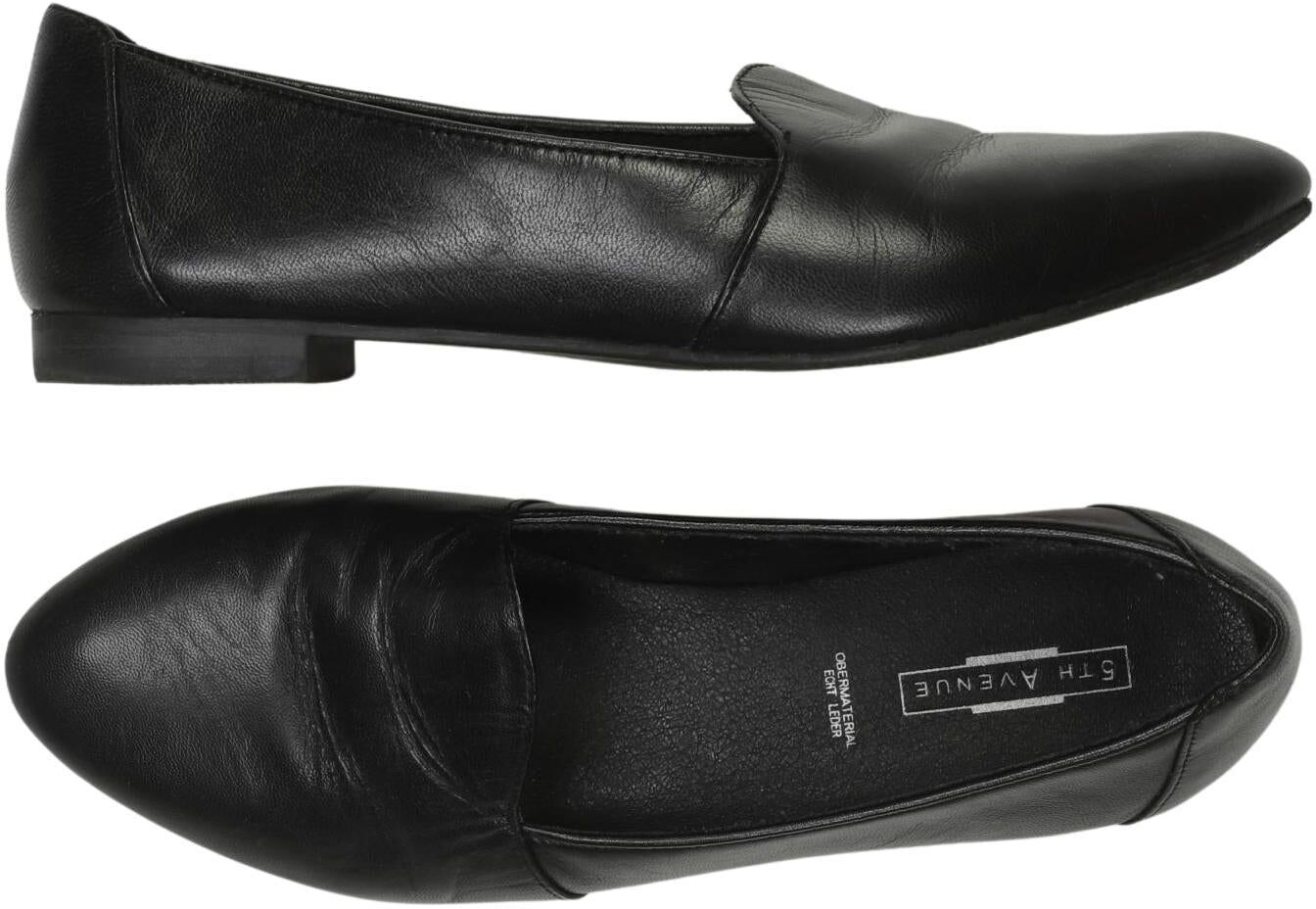 5th Avenue Damen Ballerina, Schwarz, Gr. EU 37, Leder - Second Hand