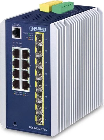 Planet Technology 8-Port 10/100/1000T + 8-Port 1G/2.5G SFP L3 RING TCP