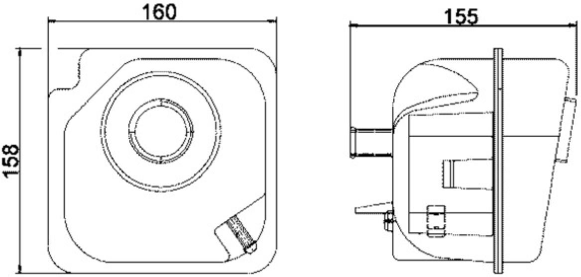 Ausgleichsbehälter, Kühlmittel BEHR MAHLE CRT 28 000S