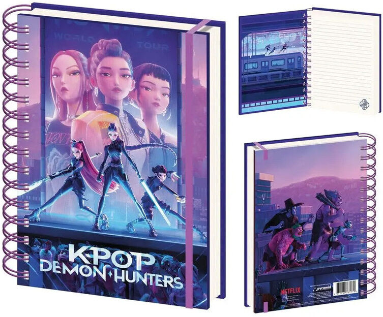Kids Euroswan Notebook Spiral A5 K-POP Demon Hunters