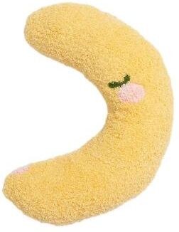 Uplift Picks Moon Shaped Plush Pet Pillow Bed For Cats And Dogs yellow