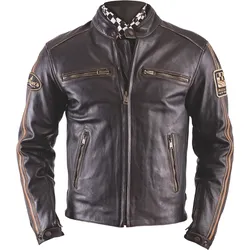 Helstons Ace Oldies, Lederjacke wasserdicht - Dunkelbraun - S