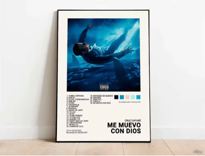 Inspire Picks Latin Rapper Wall Art Quevedo & Urban Music Album Canvas Poster Decor hl005 35 50x70cm No Frame