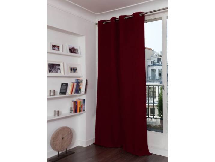 Rideau phonique oeillets rouge mc330 140lx350h moondream