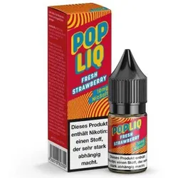 PopLiq Fresh Strawberry NicSalt Liquid 10ml / 10mg