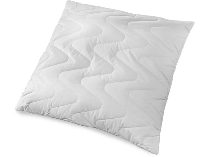 Microfaserkissen CENTA-STAR Sport Line , weiss (weiß), B:80cm L:80cm, Bezug: 100% Baumwolle. Füllung: 100% Polyester, Kopfkissen, Microfaserkissen