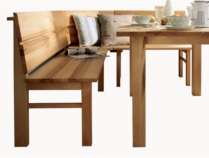 Eckbank Comera - links 210 cm / rechts 150 cm - Kernbuche