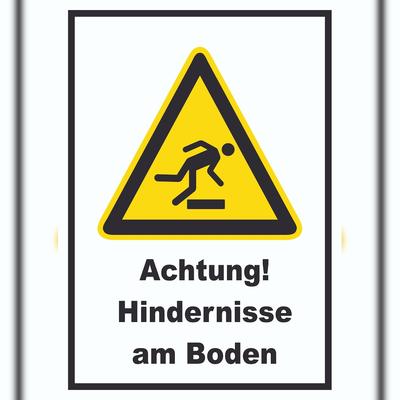 HB-Druck Achtung Hindernisse am Boden A1 (594x841mm) Schild
