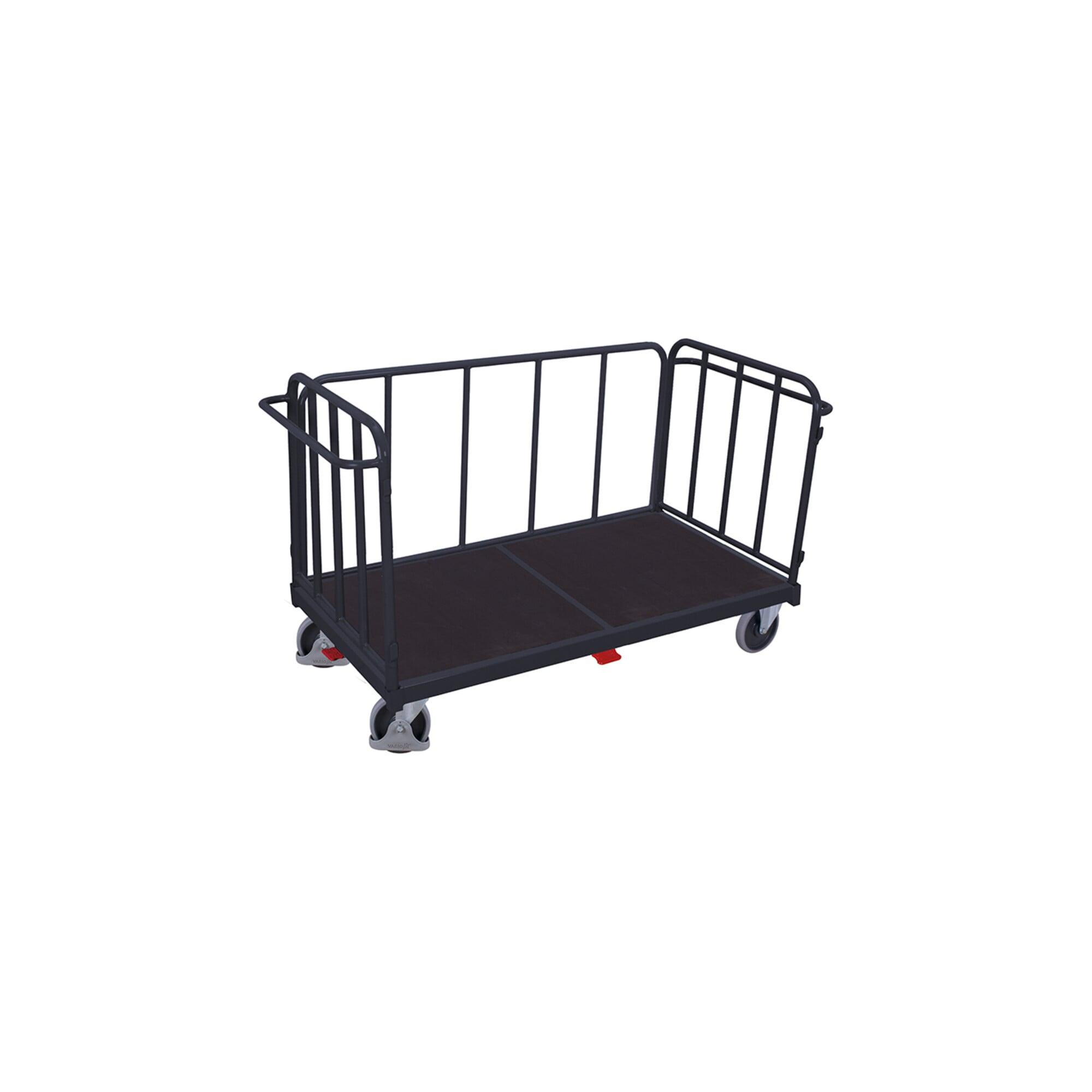 VARIOfit Dreiwandwagen mit senkrechten Streben RAL 7016 (sw-1317/AG)
