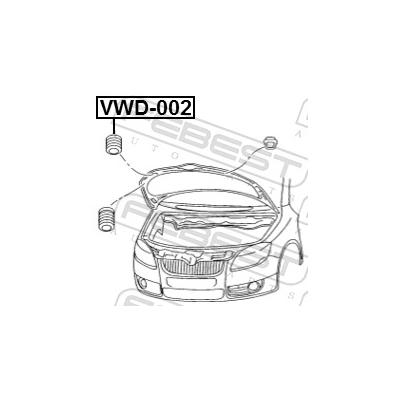 FEBEST Puffer, Motorhaube VWD-002 für NISSAN VAG