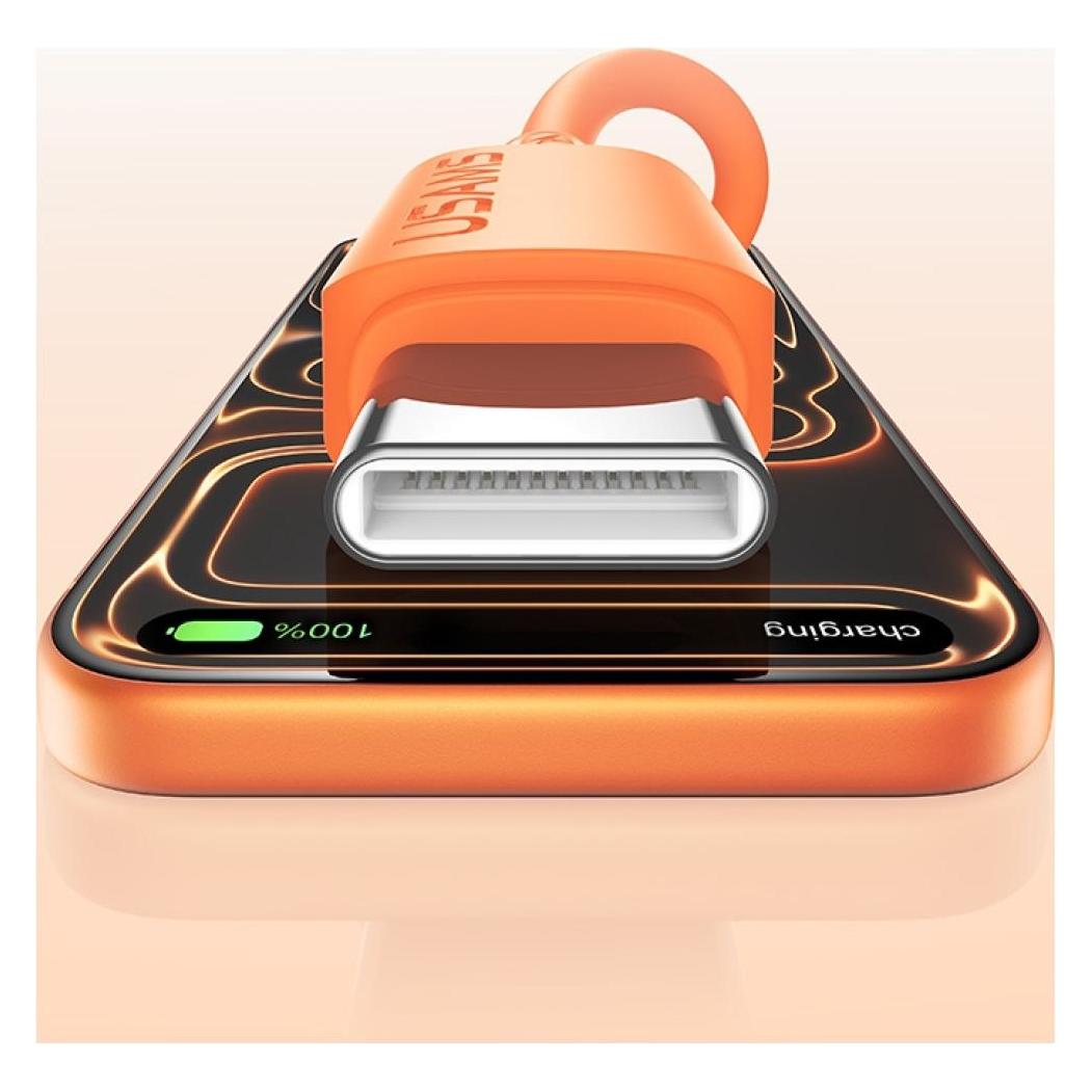 Usams Cable U98 30W 3A Silicone Fast Charging USB-C to Lightning orange (1 m, 30 W) (SJ788USB03)