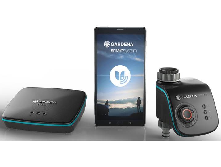 Bewässerungscomputer GARDENA smart Water Control Set , gelb (weiß, neutral), Bewässerungscomputer, Bewässerungscomputer, App-gesteuerte Gartenbewässerung, inkl. smart Gateway