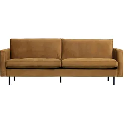 Sofa Rodeo Classic 2,5 Sitzer Samt, modern, honiggelb, eleganter Komfort für Dein Zuhause
