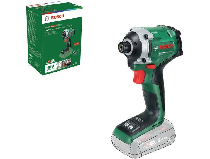 Akku-Drehschlagschrauber BOSCH HOME & GARDEN UniversalImpactDrive 18V-210 solo , grün, Schrauber, Akku-Drehschlagschrauber, ohne Akku und Ladegerät