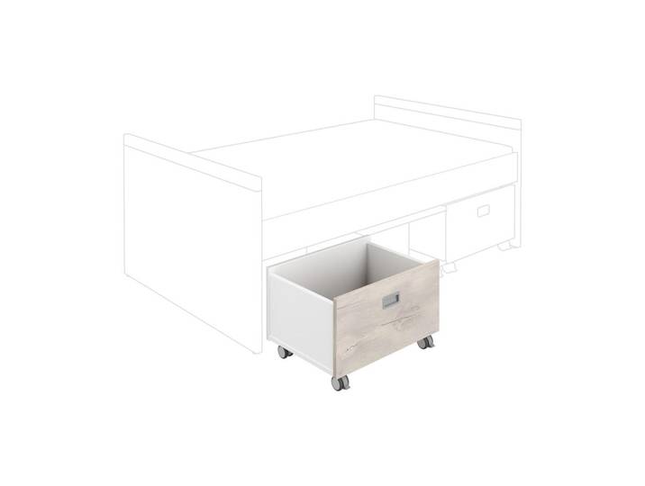Paidi Rollbox, Weiss, Silbereichenfarben, Holzwerkstoff, 65x40.4x47 cm, Blauer Engel, Goldenes M, rollbar, Ordnen & Aufbewahren, Deko- & Aufbewahrungsboxen, sonstige Boxen