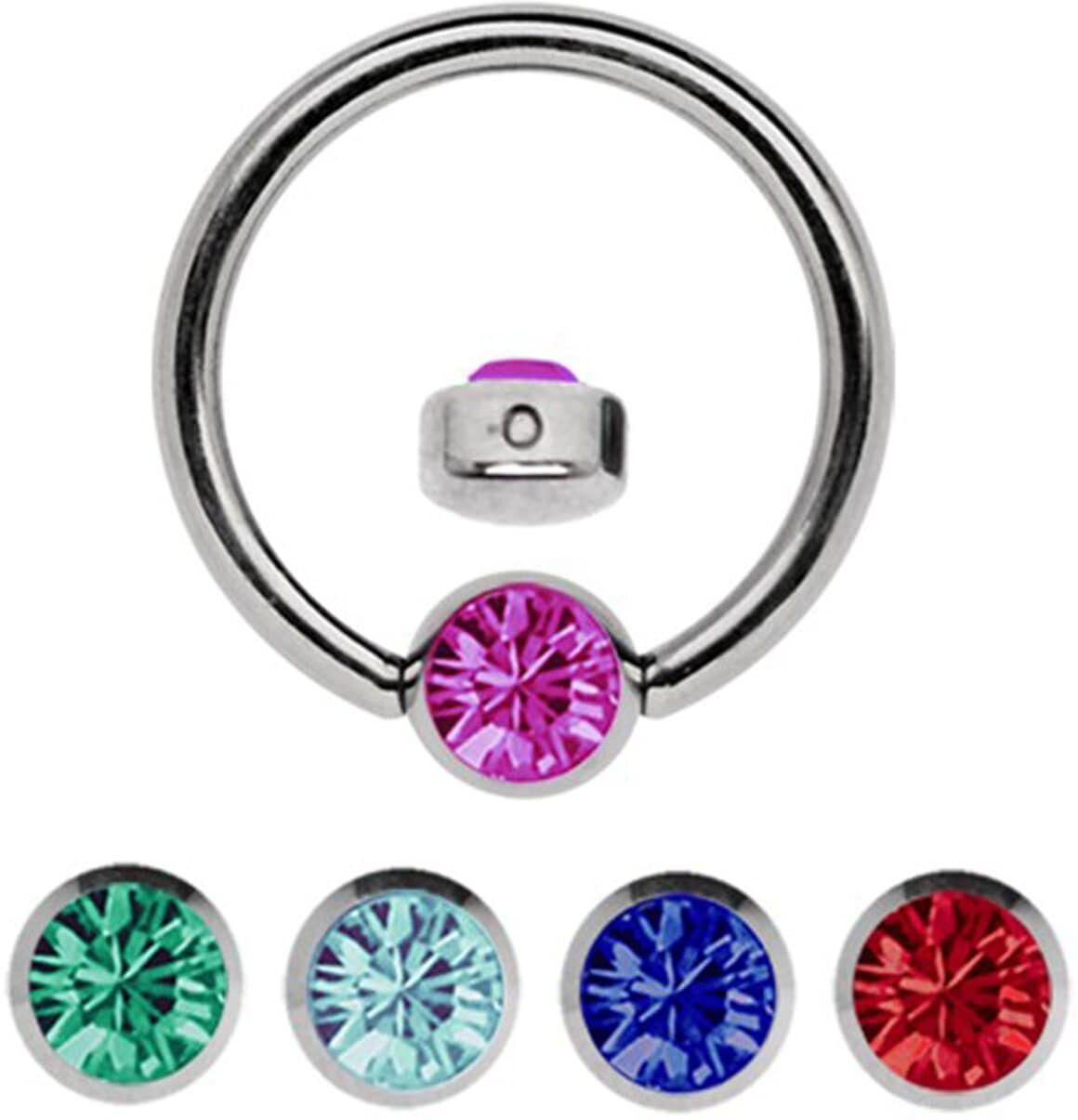 Nasenpiercing ADELIA´S "Piercing  Piercing Nasenpiercing", bunt, Piercings, Damen, Titan, Nasenpiercing