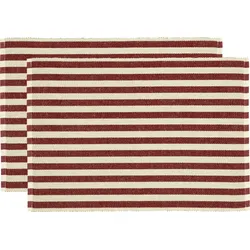 Statement Tischsets 33 x 48 cm gestreift rot 2 St.