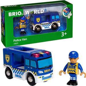 BRIO World 33825, Polizeiwagen mit Figur, Licht & Sound, Kunststoff