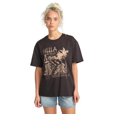 T-Shirt BILLABONG "Vacay Wonder", Damen, Gr. M, schwarz (off schwarz), Obermaterial: 100% Baumwolle., Shirts T-Shirt