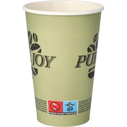 PAPSTAR PURE JOY Einweg-Kaffeebecher 8 cm 0,3 l grün