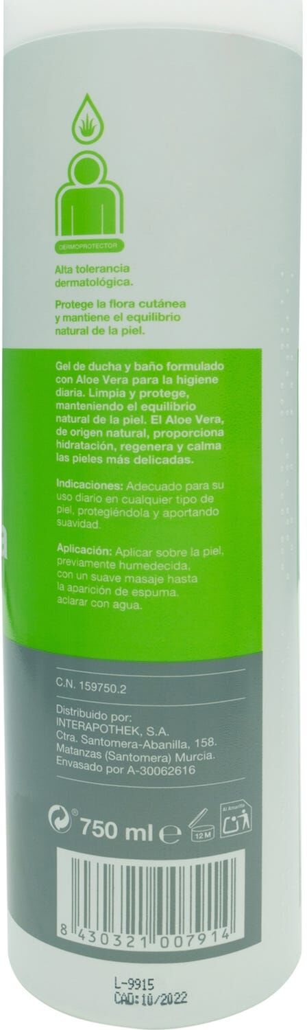 INTERAPOTHEK gel de baño aloe vera 750ml